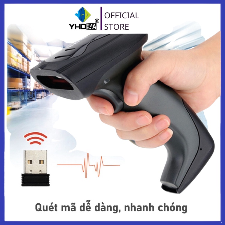 Máy quét mã vạch không dây YHDAA 1200CW 1D