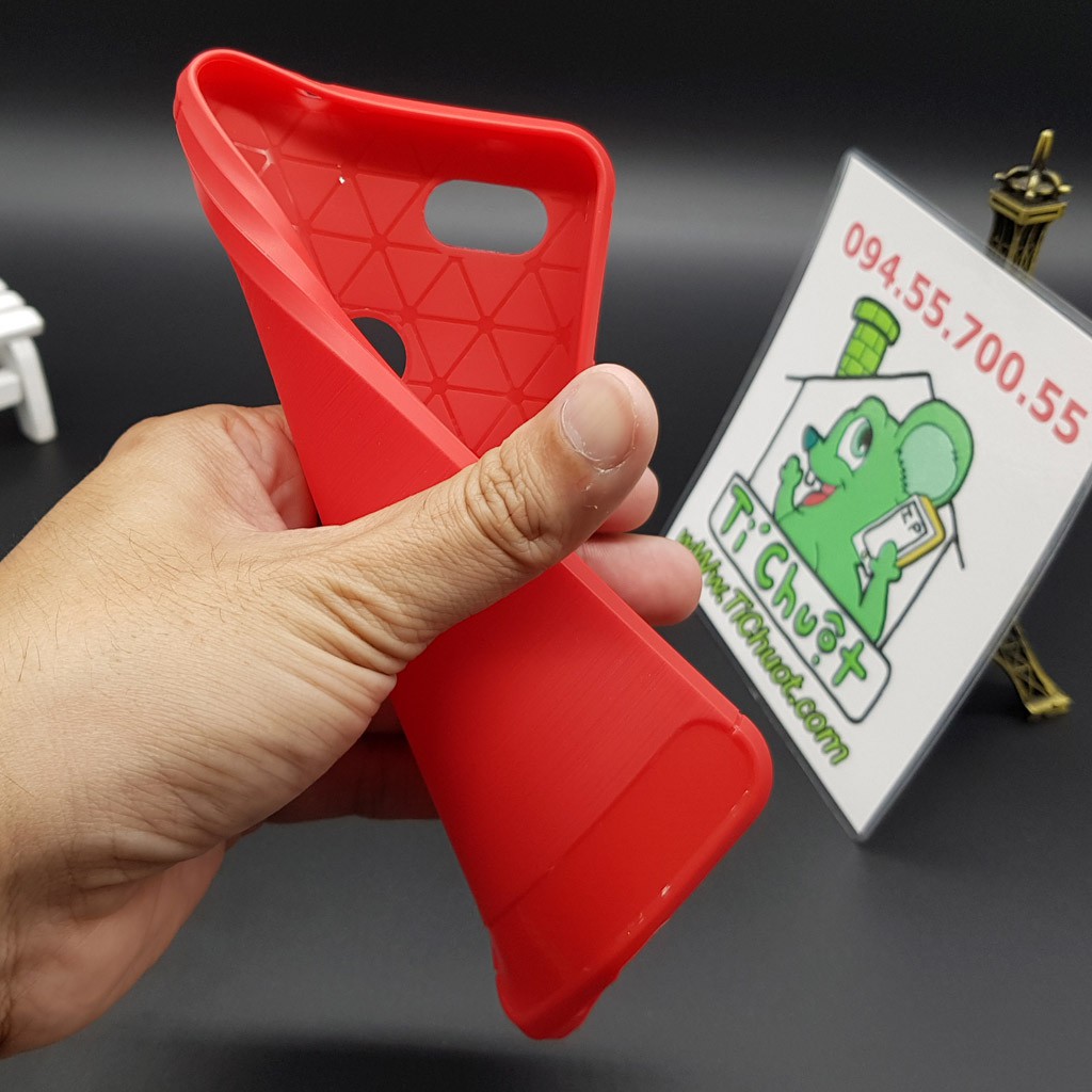 [Ảnh Thật] Ốp Lưng Google Pixel 3A Dẻo Carbon Phay Xước Chống Sốc