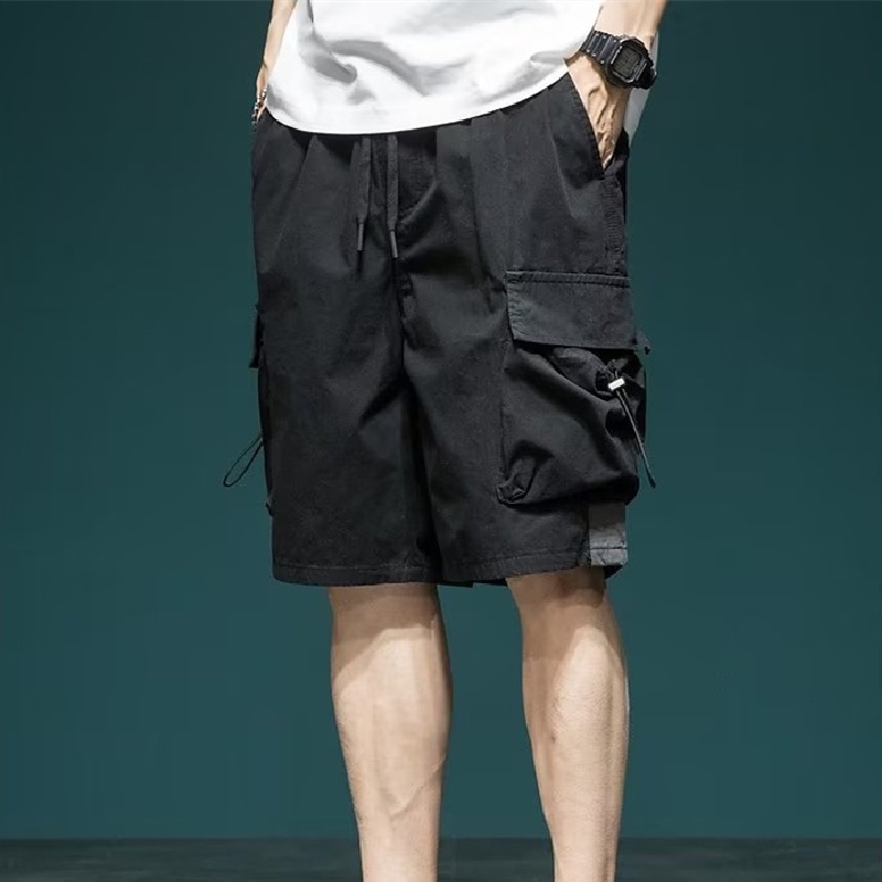 Quần Short Kaki Dáng Rộng Nhiều Túi Thời Trang Mùa Hè Cho Nam Size M-3XL