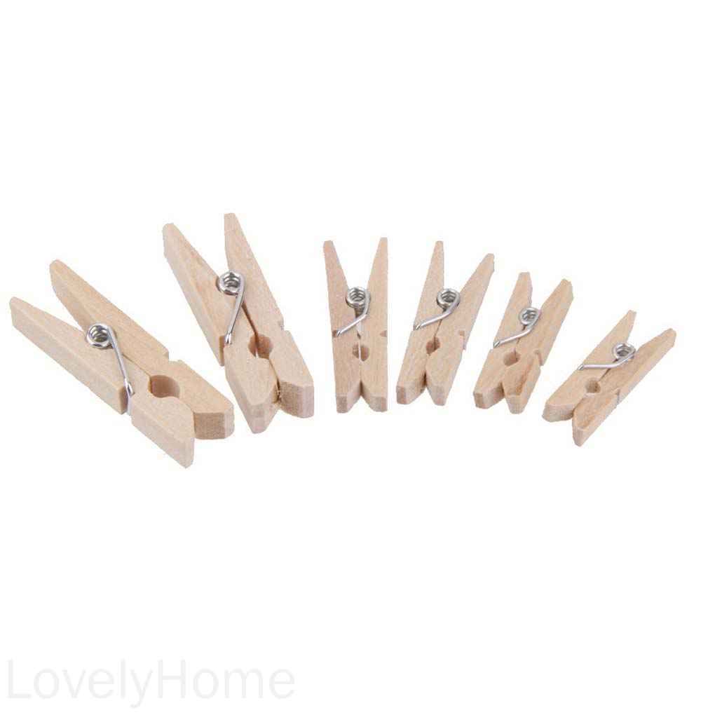 Set 100 Kẹp Gỗ Treo Ảnh 3.0x0.4cm