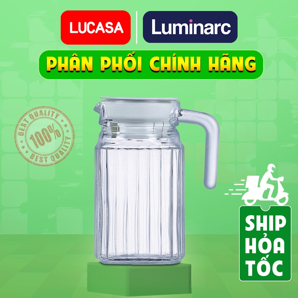 Bình Nước Thủy Tinh Luminarc Quadro 0.5L - LUQUG2667 | Phân Phối Chính Hãng