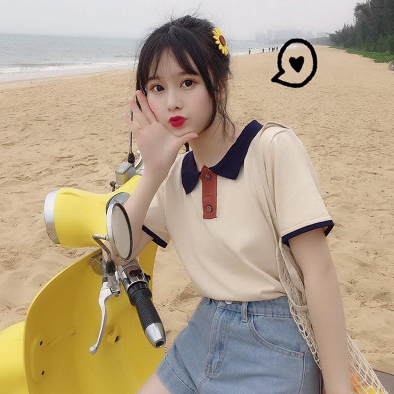 Áo polo tay ngắn form rộng dành cho nữ | BigBuy360 - bigbuy360.vn