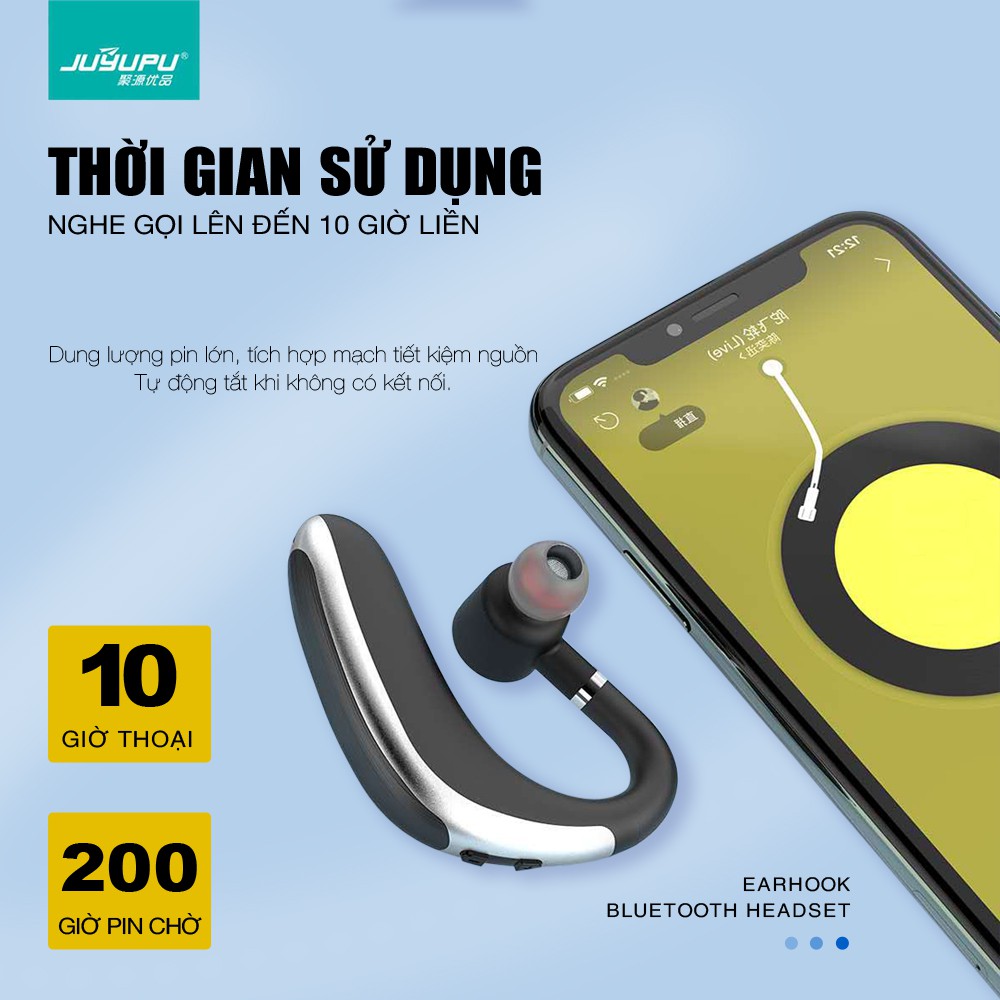 Tai nghe bluetooth xoay 360 độ cho ip Samsung OPPO VIVO HUAWEI XIAOMI tai nghe ko dây JUYUPU BXJ7