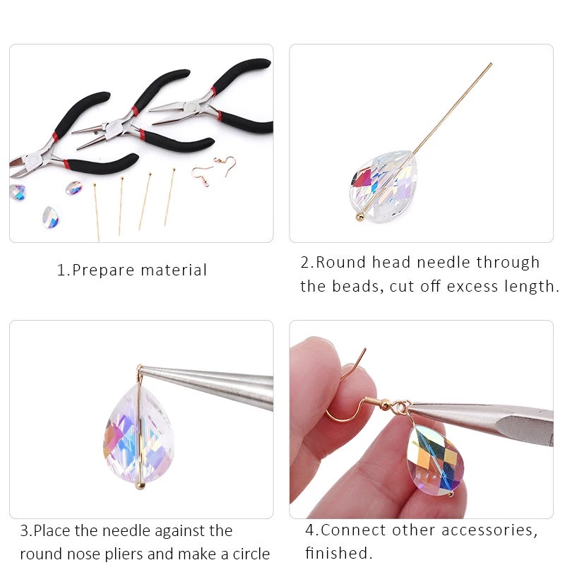 Set 100 Kim Hình Tròn Bằng Thép Không Gỉ Mạ Vàng Dùng Làm Trang Sức DIY