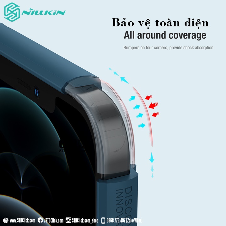 ỐP LƯNG IPHONE 13 PRO MAX - 13 PRO - 13 NILLKIN NHỰA CỨNG VIỀN DẺO CHÍNH HÃNG