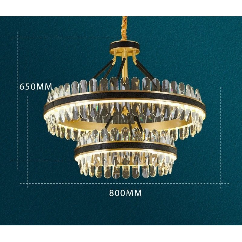 Đèn chùm MONSKY MINUS pha lê phong cách hiện đại trang trí nội thất sang trọng.