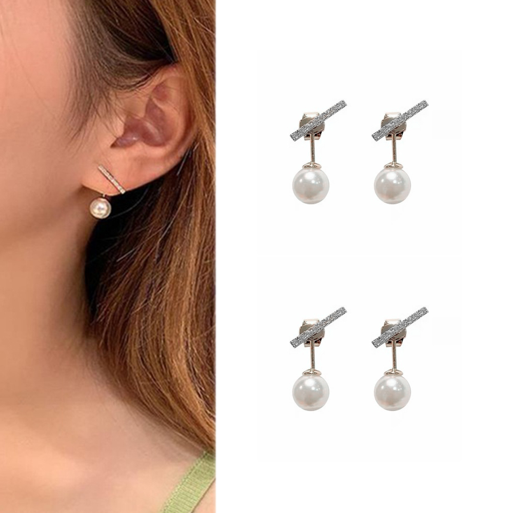 Đôi Bông Tai Chất Liệu Hợp Kim Mạ Bạc S925 Cho Nữ