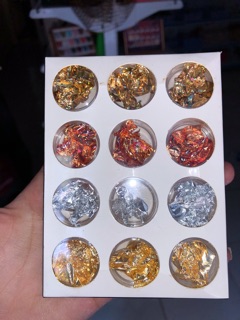 Set 12 ô giấy bạc trang trí móng