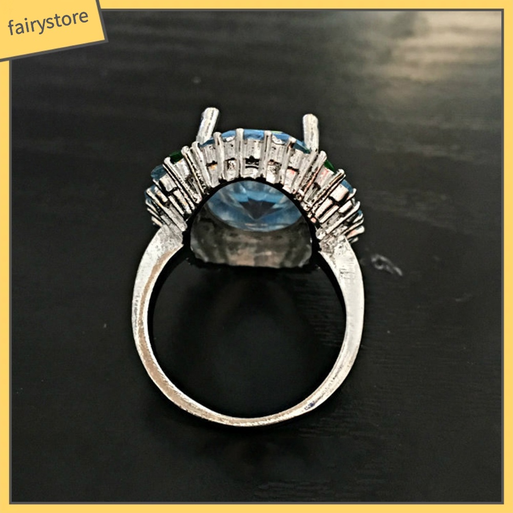 Nhẫn Hợp Kim Đính Ngọc Lục Bảo Nhân Tạo Sang Trọng Cho Nữ