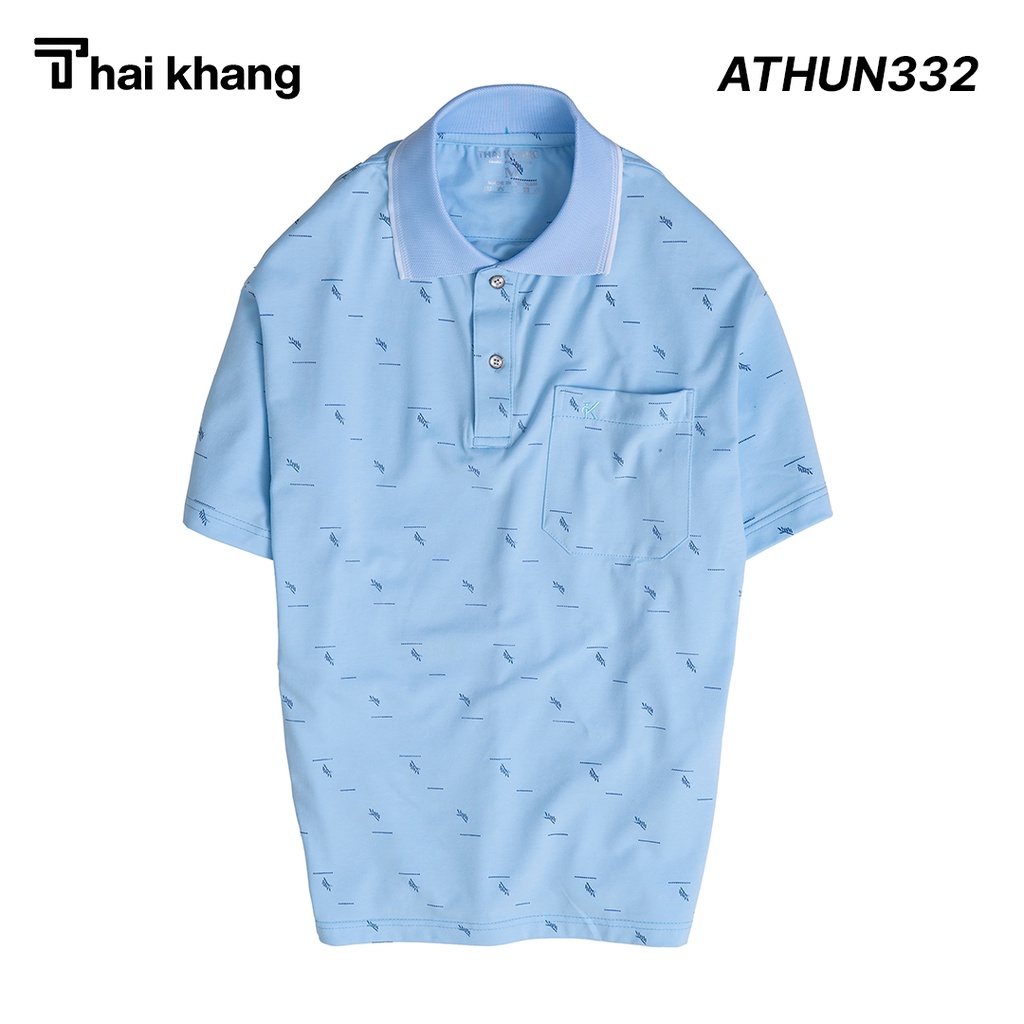 Áo thun nam trung niên họa tiết THÁI KHANG vải cotton TC 4 chiều vải mềm mặc thoải mái ATHUN33