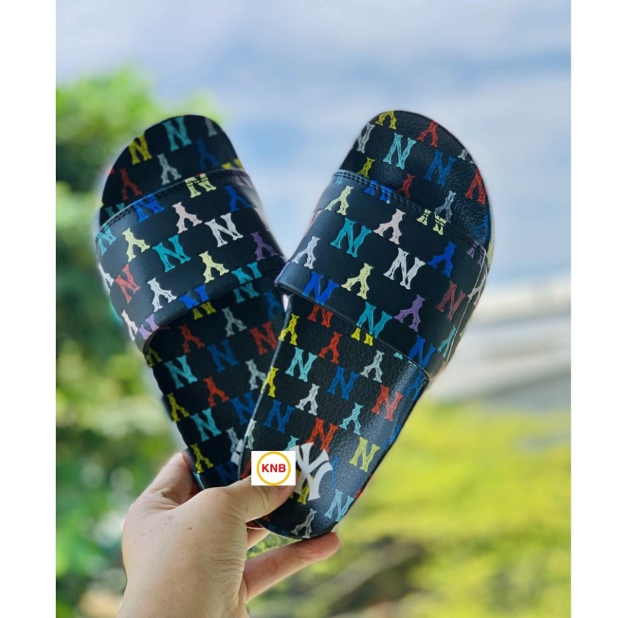 ♥️ Freeship+Ảnh Thật ♥️ Dép 𝐌𝐋𝐁 𝗡𝗬 𝐇𝐎𝐋𝐎𝐆𝐑𝐀𝐌 quai ngang nam nữ, dép mlb quai ngang thể thao mlb ny ho