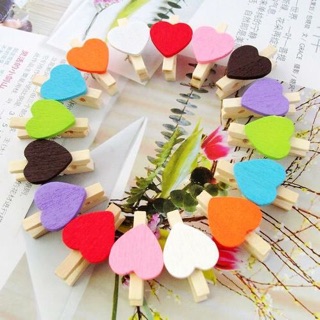 Kẹp gỗ hình trái tim