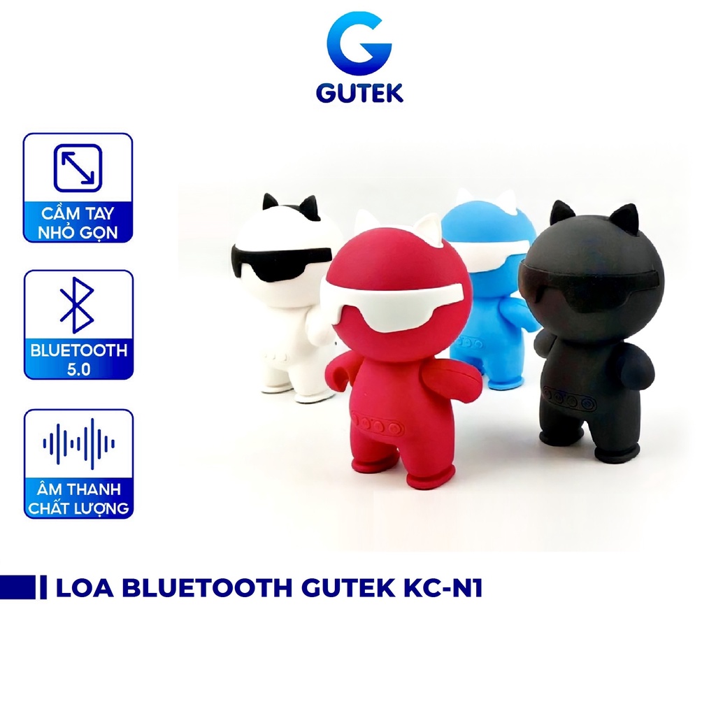 Loa Bluetooth Nghe Nhạc Mini Không Dây Hình Robot Bighero Gutek KC-N1 Âm Thanh Sống Động