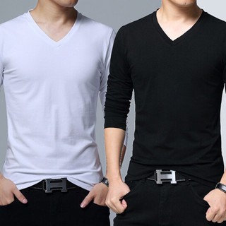 [ Hot Sale * ] Combo 2 áo thun dài tay cổ tim chất cotton thun lạnh dáng body thời trang ( 2 màu bất kỳ )