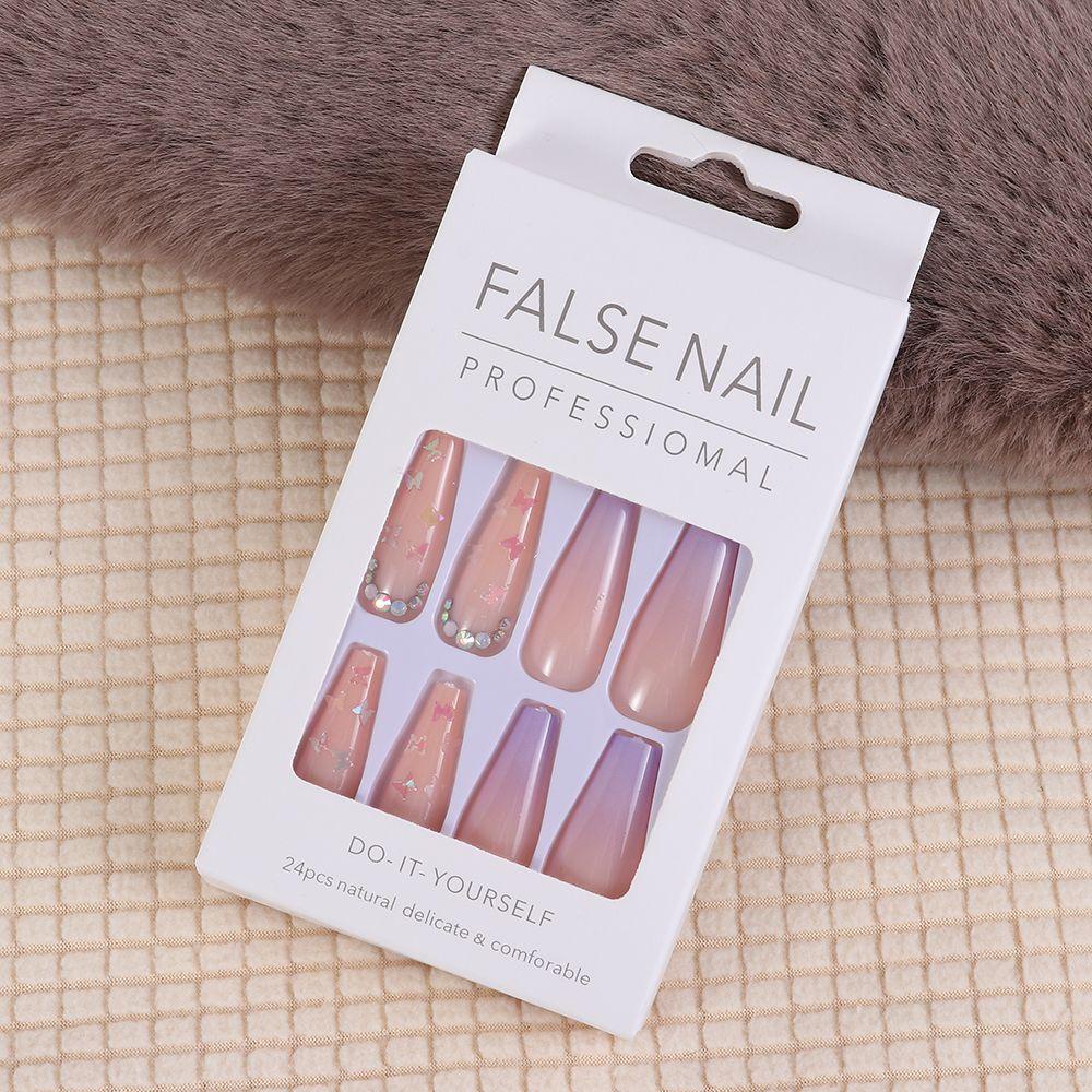 Móng Tay Giả Màu Ombre Che Phủ Toàn Diện Thời Trang