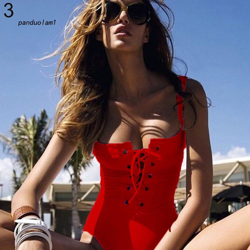 Bikini liền thân thiết kế buộc dây ngực thời trang quyến rũ cho nữ | BigBuy360 - bigbuy360.vn