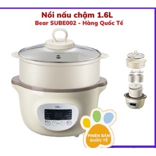 Nồi nấu cháo Bear 1.6L bản quốc tế, nồi nấu chậm ninh hầm cho bé ăn dặm