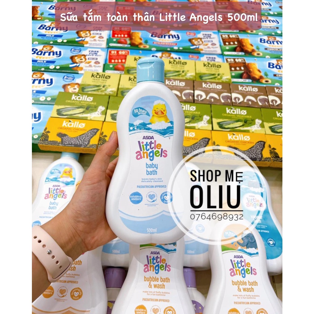 Sữa tắm Little Angels toàn thân cho bé (tạo bọt/chống cảm/toàn thân) 500ml