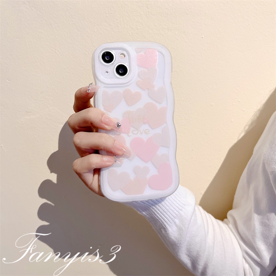 Ốp Điện Thoại TPU Mềm Trong Suốt Họa Tiết Trái Tim Cho iPhone 14 13 12 11 Pro Max X XR Xs Max 8 7 6 6s Plus SE 2020