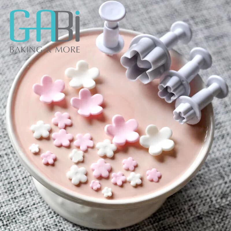 Bộ khuôn nhấn, dụng cụ làm fondant 68 món