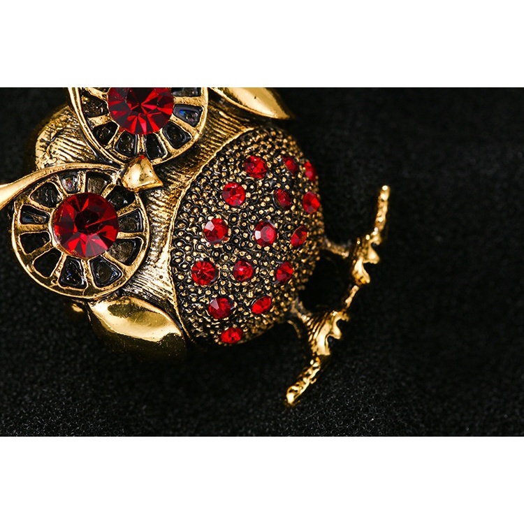 New Rhinestone Owl Brooches for Women Vintage Fashion Animal Brooch Pin Kids Gift Small Jewelry