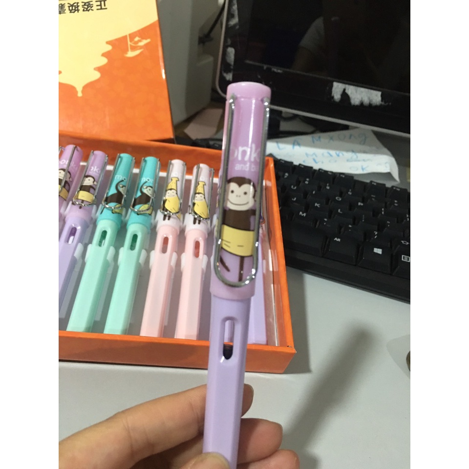 BÚT LUYỆN CHỮ ĐẸP CÓ ĐẦU TẨY /  HỘP 30 ỐNG  MỰC VIẾT PINK NHẬT BẢN 025 ( MỰC XÓA ĐƯỢC)