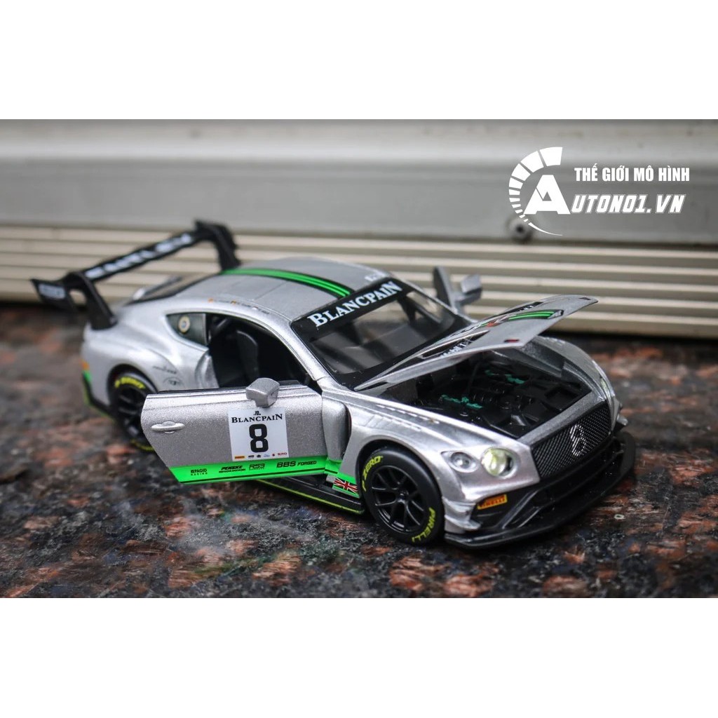 MÔ HÌNH XE Ô TÔ BENTLEY CONTINENTAL GT3 GREY 1:32 DTM CÓ HỘP 7168