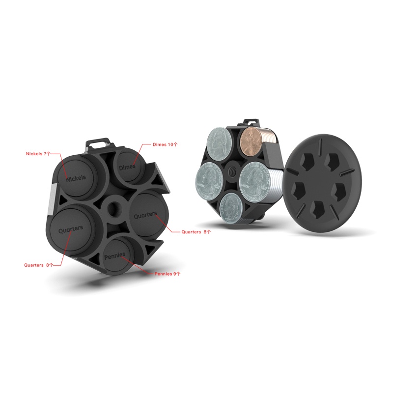 Hộp Đựng Tiền Xu 5 Ngăn Tiện Lợi Cho Xe Ô Tô