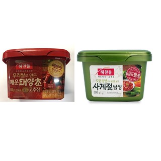 Tương ớt Cay Haechandle Gochujang Hàn Quốc 500g + Tương Trộn Ăn Liền Hàn Quốc Ssamjang Haechandle (500G)