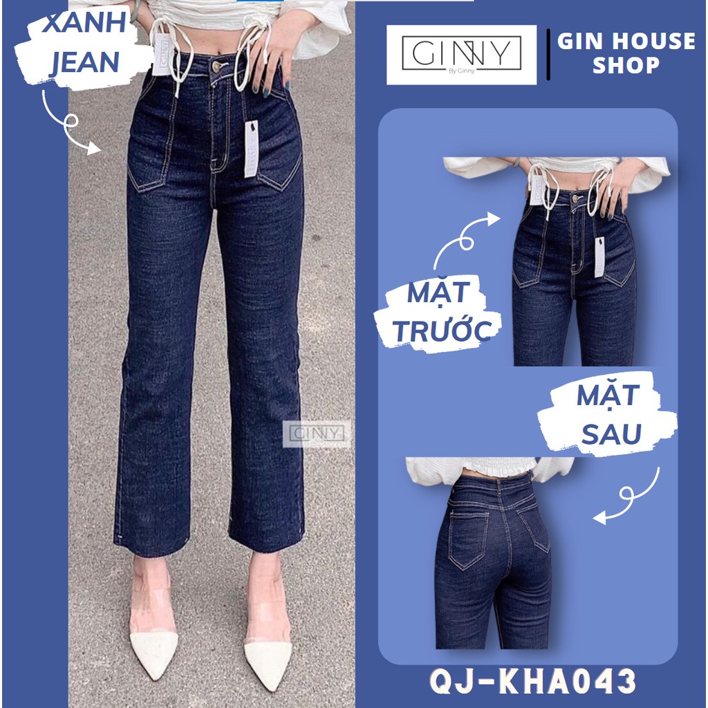 Quần Jean Ống Suông Co Giãn KHA043 GINNY | Thời Trang Nữ Dạo Xinh Xuống Phố Dạo | HotTrend | GinHouseShop