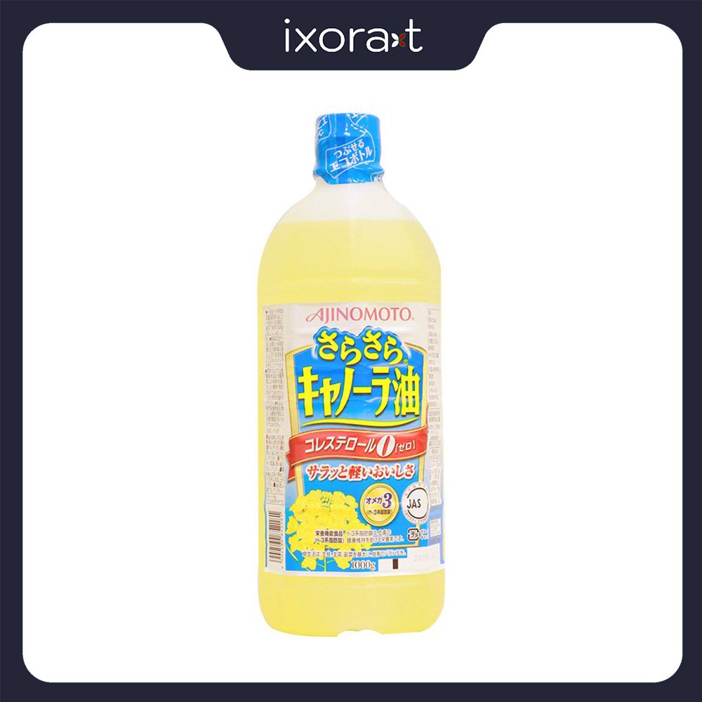 Dầu ăn hoa cải Ajinomoto Nhật Bản nguyên chất 1000g - Dầu ăn thực vật tốt cho sức khỏe
