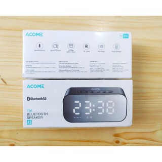 Loa Bluetooth 5.0 ACOME A5 5in1 (phát nhạc công suất 5W, màn gương, đồng hồ báo thức, đo nhiệt độ phòn, FM)