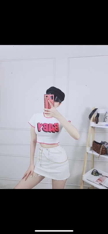 Croptop cuốn biên hình chụp thật kèm video