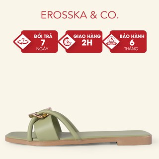  Dép quai xích thời trang Erosska 2021 phối dây mảnh màu xanh - DE040