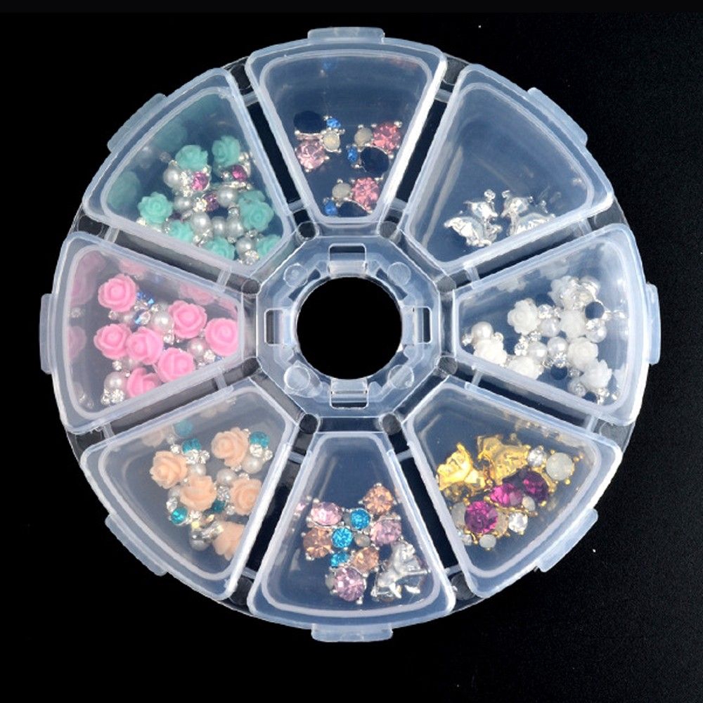 Fay Round Tool Transparent Organizer Beads Empty Storage Box