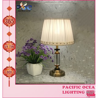 Đèn ngủ đẹp để bàn, đèn ngủ chất liệu pha lê mạ đồng giá tốt poc mb-9807
