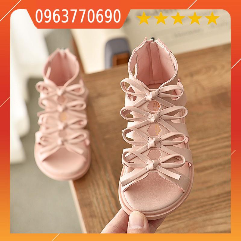 Giày sandan chiến binh bé gái 2-14 tuổi phong cách Hàn Quốc, da mềm, êm chân A2