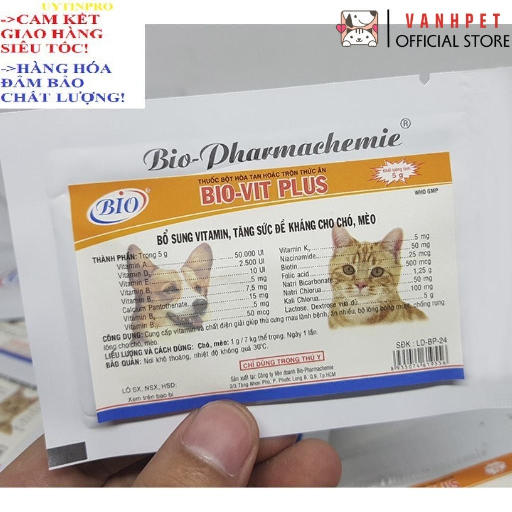 Bột bổ sung vitamin, tăng đề kháng cho chó mèo Bio-Vit 5g - vanhpet