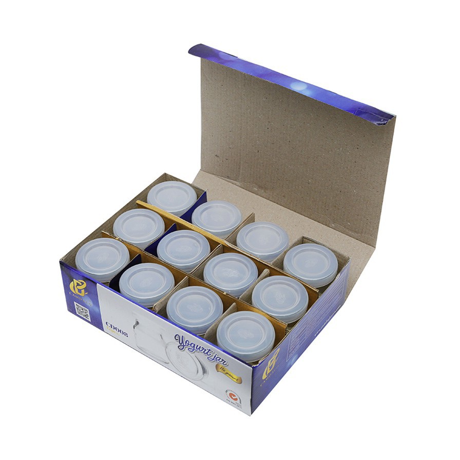 [Giá Sỉ] BỘ 12 HŨ THỦY TINH CAMDACO SỮA CHUA PUDDING XỊN