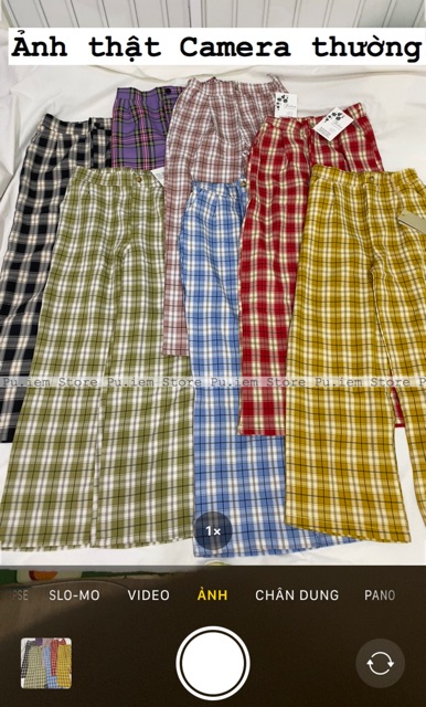 Quần ống rộng Culottes kẻ Caro suông dài (ảnh thật camera thường cuối cùng) | BigBuy360 - bigbuy360.vn