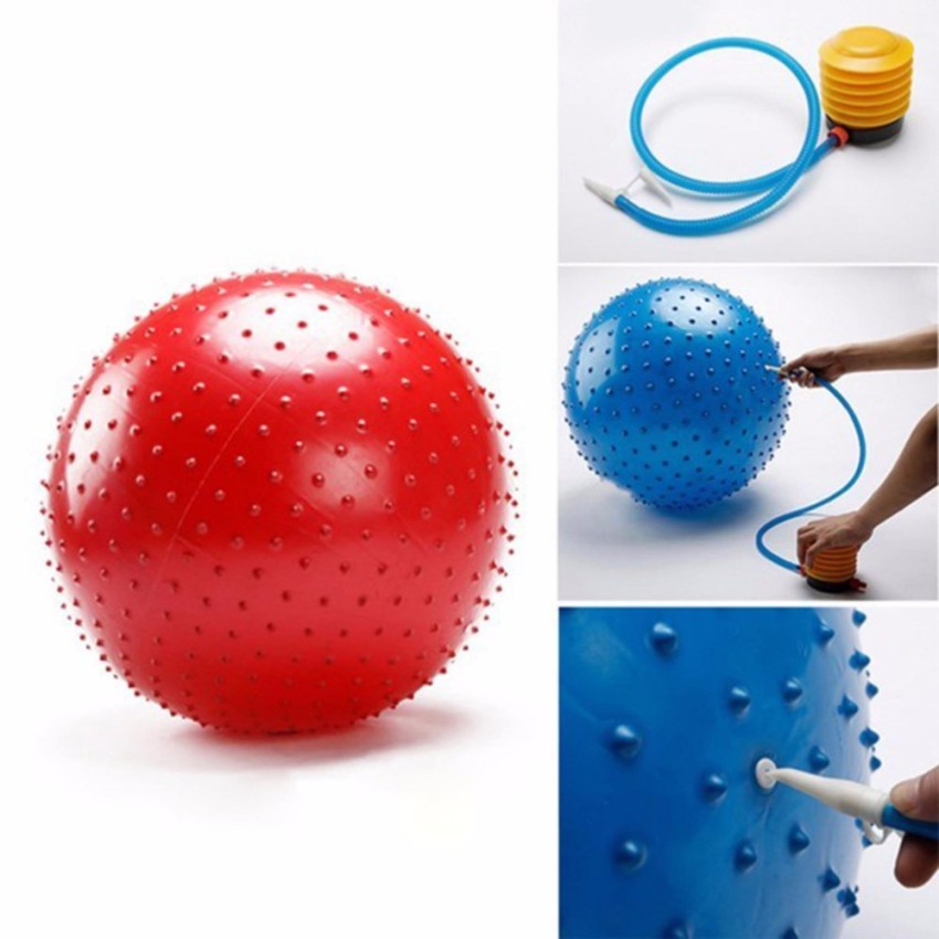 Bóng yoga gai 65cm tặng kèm bộ dụng cụ bơm hơi_QS