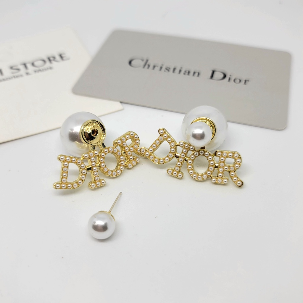 Bông tai thương hiệu ngọc trai nhân tạo khuyên tai hãng TB417 TOBI STORE