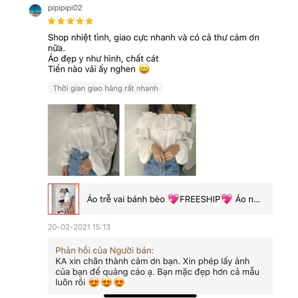 Áo trễ vai bánh bèo 💖FREESHIP💖 Áo nhún vai tay dài chất Thô lụa siêu đẹp