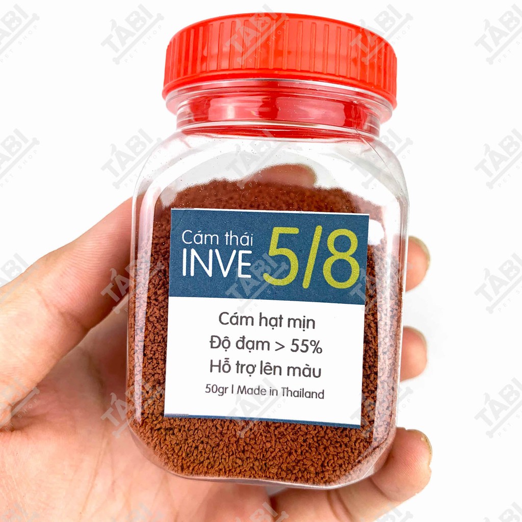 [NHẬN QUÀ KHI MUA ĐƠN TỪ 149K] Thức ăn cho cá Cám Thái Inve 5/8 cho cá Betta, Guppy, Vàng,... 50g/hủ [INVE 5/8]