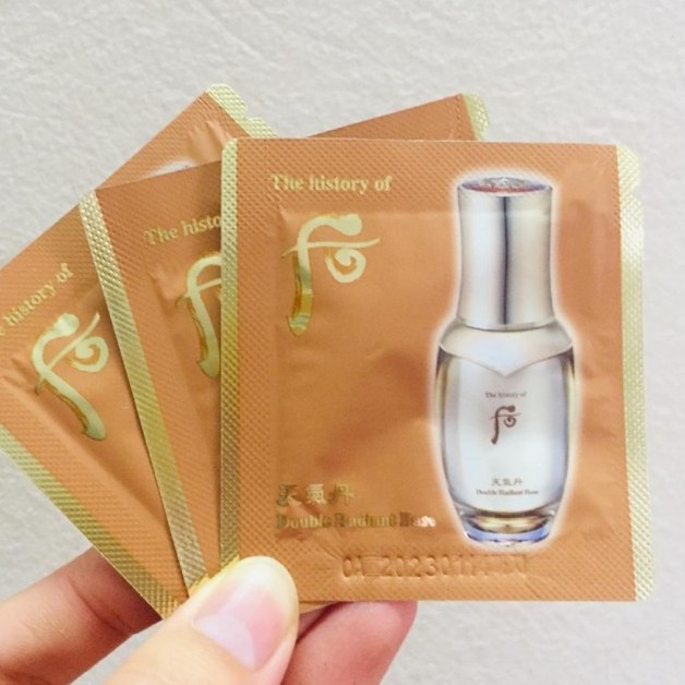 GÓI SAMPLE KEM LÓT TRANG ĐIỂM WHOO TÁI SINH DOUBLE RADIANT BASE 1ML