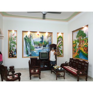 Tranh Dán Tường 3D,Cánh Đồng Hoa, 392(Đã tích hợp sẵn keo)