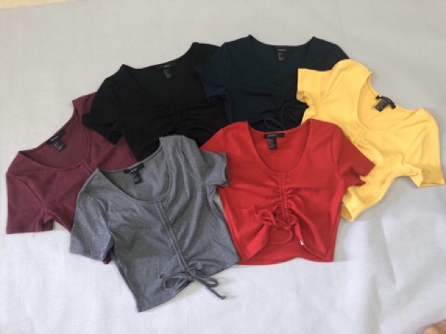 ÁO CROPTOP RÚT DÂY GÂN SIÊU XINH