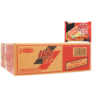 Thùng mì hảo 100 tôm chua cay 65g​ x 30goi