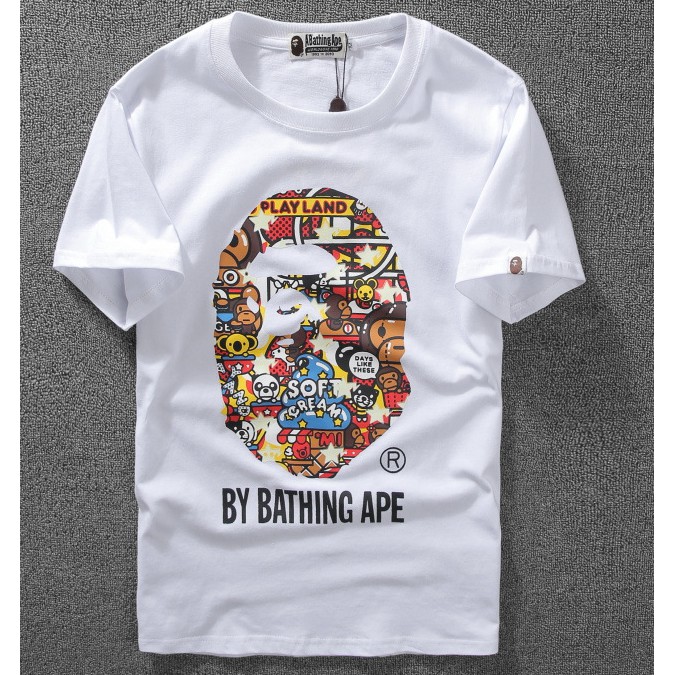 New Bape A Bathing Ape Printing Cotton Men Women Printing Casual Short Sleeve t-shirt