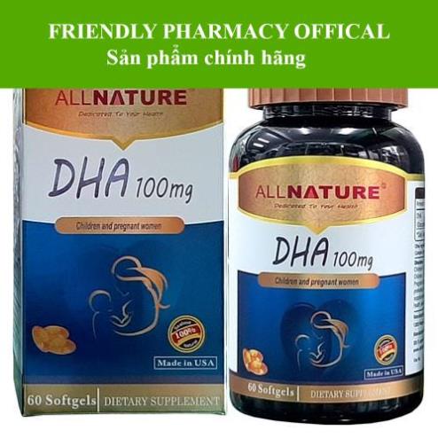 DHA 100mg Albert Max – Bổ sung DHA cho mẹ bầu và trẻ em, giúp phát triển trí não thai nhi (lọ 60 viên)